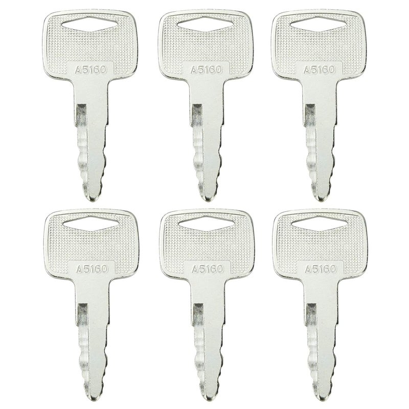 gradora 6PCS 91A07-01910 Ignition Keys A5160 Replacement for Mit-subishi CAT FG Series Forklifts - Image 1